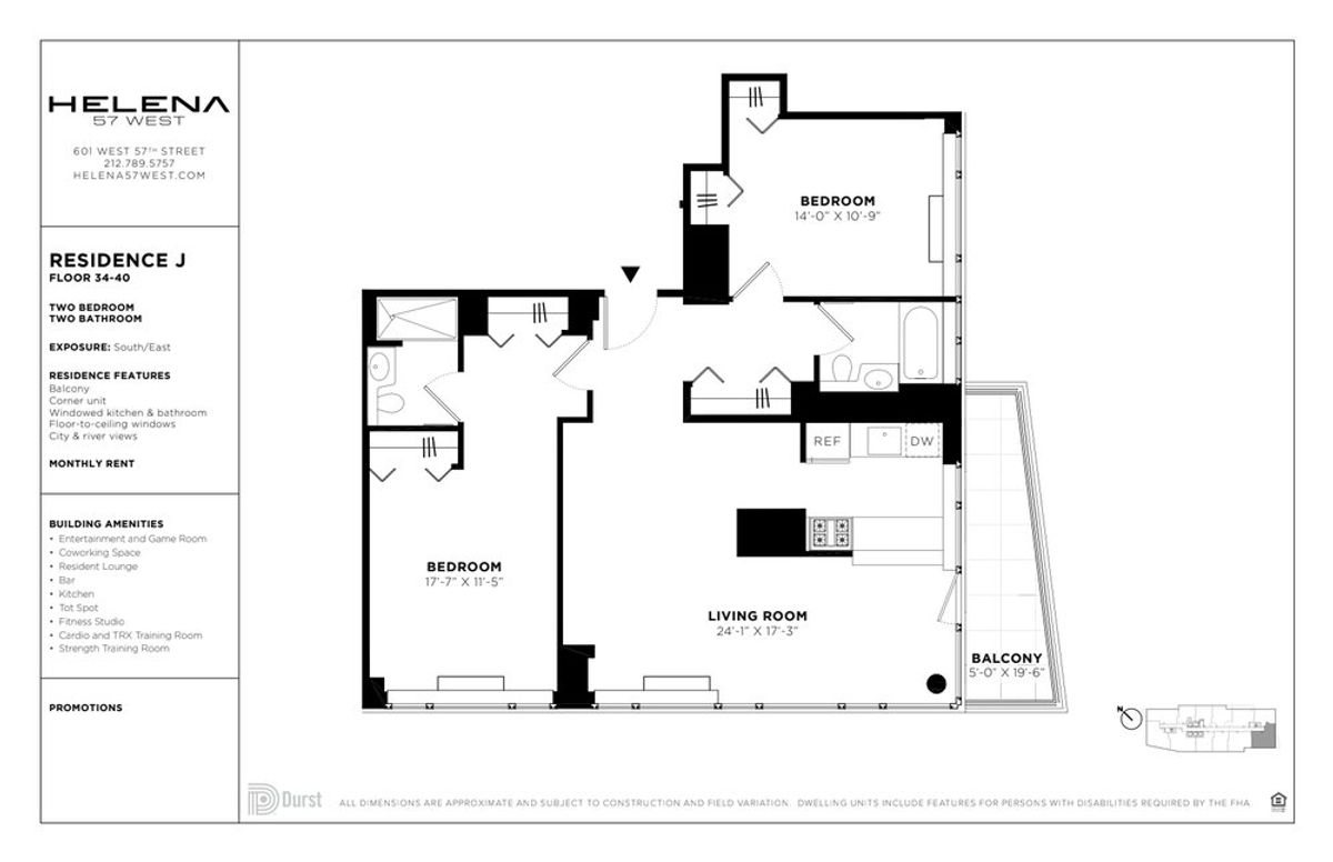 Photo for Helena 57 West - 601 West 57th Street Rental Building in Midtown West, Manhattan