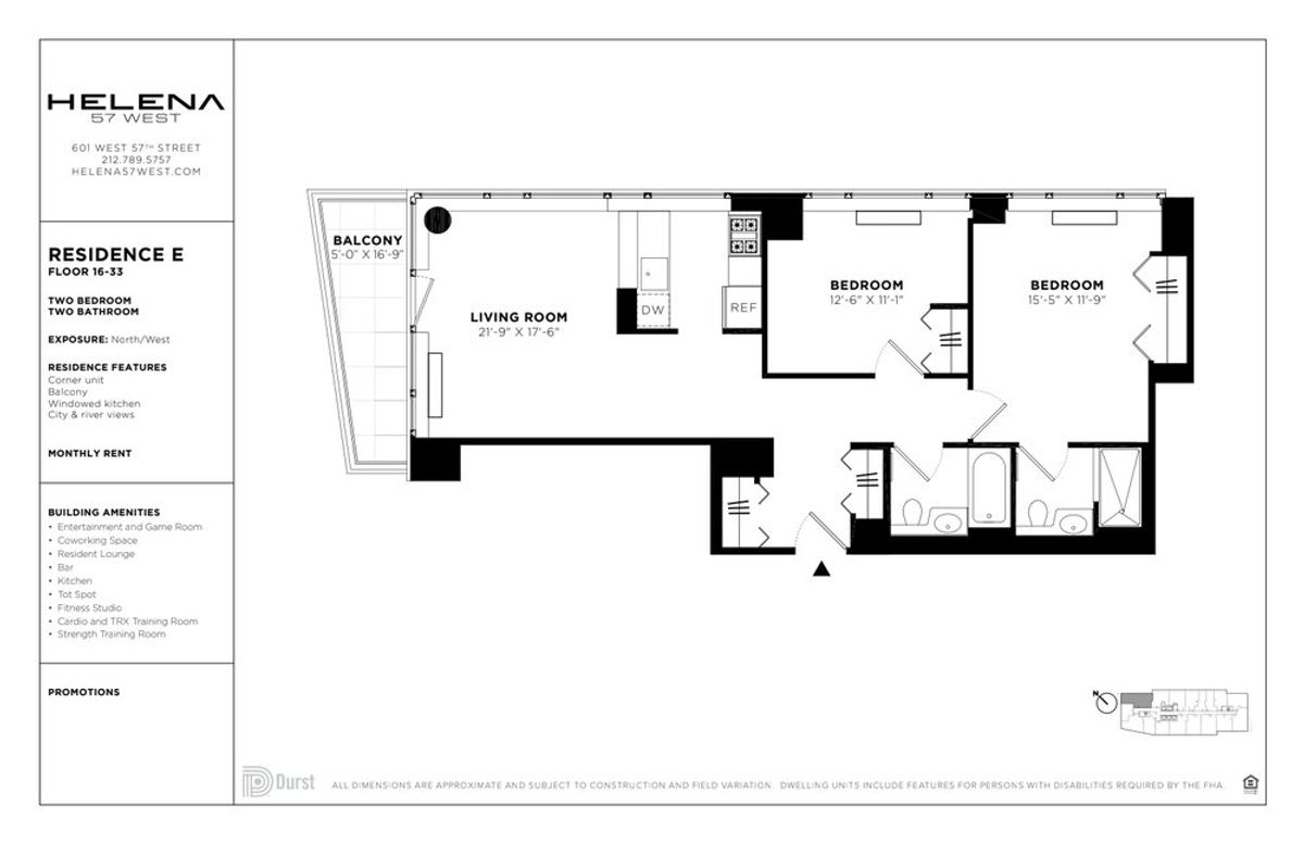 Photo for Helena 57 West - 601 West 57th Street Rental Building in Midtown West, Manhattan