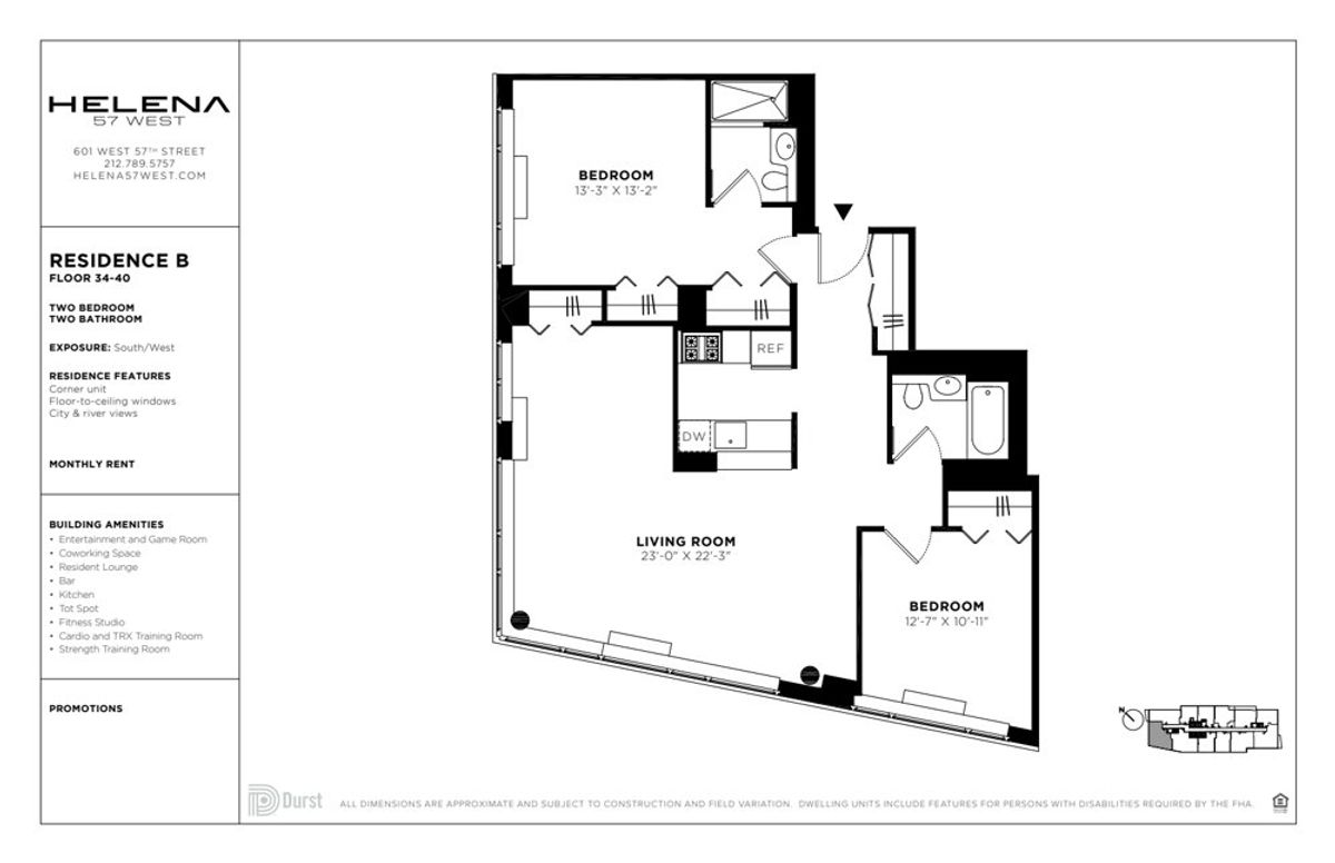 Photo for Helena 57 West - 601 West 57th Street Rental Building in Midtown West, Manhattan